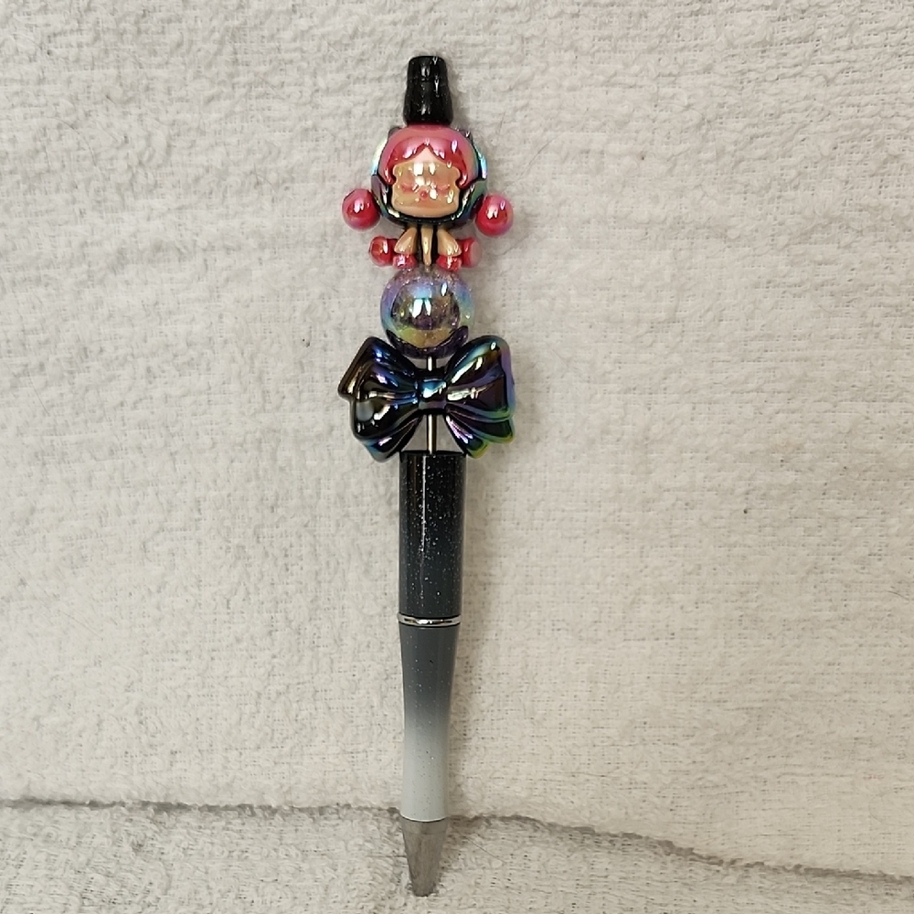 Cute Gradient Pen with Character Topper